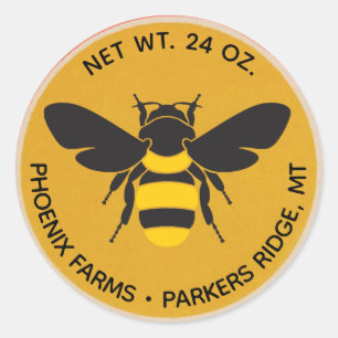 Sticker rond Casquette de pot de miel