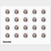 Sticker Rond Casquette d'usure de chat 2 (Feuille)