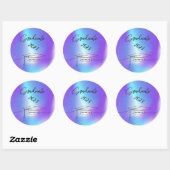 Sticker Rond Casquette noire, Holographique (Feuille)