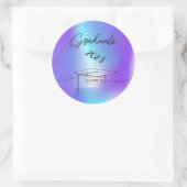 Sticker Rond Casquette noire, Holographique (Sac)