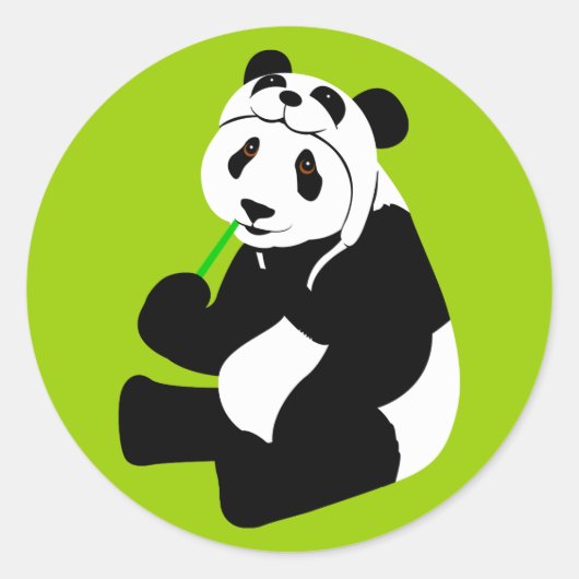 Sticker Rond Casquette Panda (Devant)