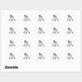 Sticker Rond Casquette Scarf & Mittens (Feuille)