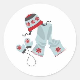 Sticker Rond Casquette Scarf & Mittens