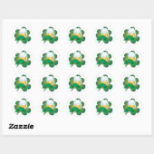 Sticker Rond Casquette St Pats (Feuille)
