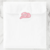 Sticker Rond Casquette Virgo Zodiac rose (Sac)