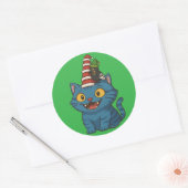 Sticker Rond Casquettes minuscules, grande fête (Enveloppe)