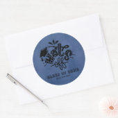 Sticker Rond Casquettes off - Bleu (Enveloppe)