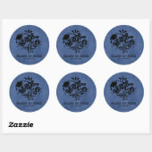Sticker Rond Casquettes off - Bleu (Feuille)