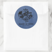 Sticker Rond Casquettes off - Bleu (Sac)