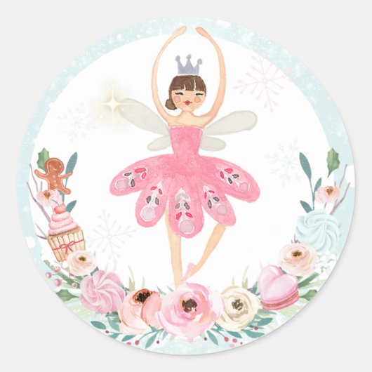 Sticker Rond Casse-Noisette Anniversaire Pays De Sweet Party Fa (Devant)