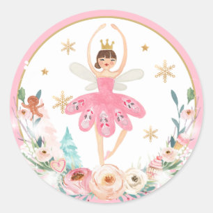 Sticker Rond Casse-Noisette Anniversaire Sugar Plum Fée Terre