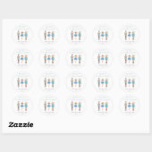 Sticker Rond Casse-Noisette Ballet Minimal Moderne (Feuille)