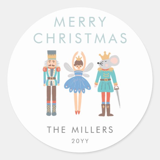 Sticker Rond Casse-Noisette Ballet Minimal Moderne (Devant)
