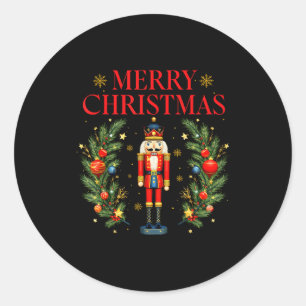 Sticker Rond Casse-Noisette Ballet Noël Joyeux Xmas Hommes