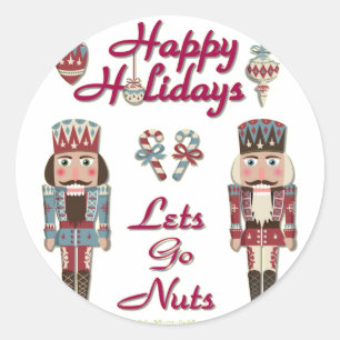 Sticker Rond Casse-Noisette de Fête Faisons les Fous