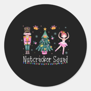 Sticker Rond Casse-Noisette de Noël Squad Danse Ballet Femmes E