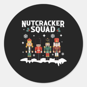 Sticker Rond Casse-Noisette Famille Correspondant Noël Pour Hom
