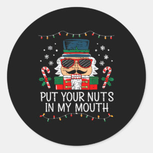 Sticker Rond Casse-Noisette Vilain Mets Tes Noix Dans Ma Bouche