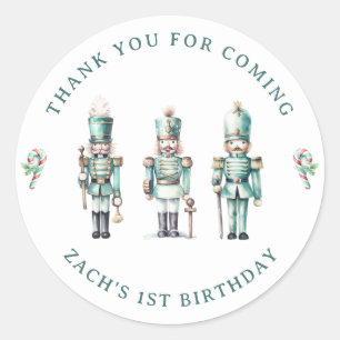 Sticker Rond Casse-noix de Monnaie 1er Merci d'anniversaire