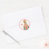 Sticker Rond Casse-noix Pays des douceurs Fille Cupcake d'anniv (Enveloppe)