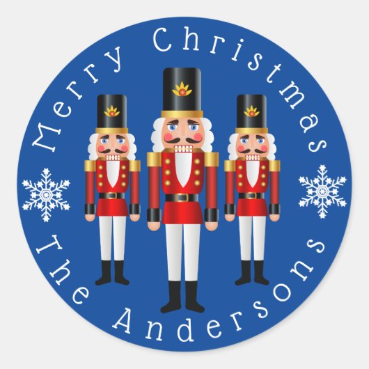 Sticker Rond Casse-noix rouge et blanc Personnaliser (Devant)