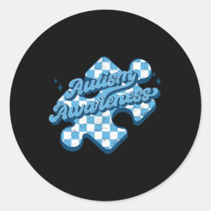 Sticker Rond Casse-tête de sensibilisation à l'autisme mignon M