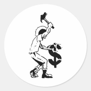 Sticker Rond Casser le capitalisme