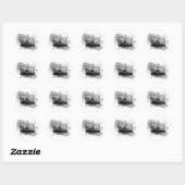 Sticker Rond Cassette audio rétro (Feuille)