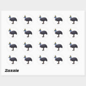 Sticker Rond Cassowary à deux matchs (Feuille)