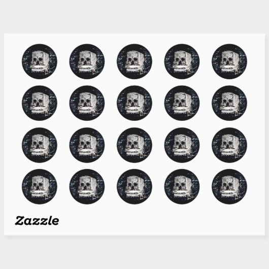 Sticker Rond Castle Skull (Feuille)