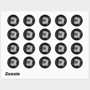 Sticker Rond Castle Skull