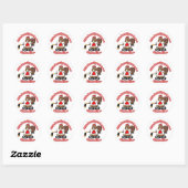 Sticker Rond Castor canadien (Feuille)