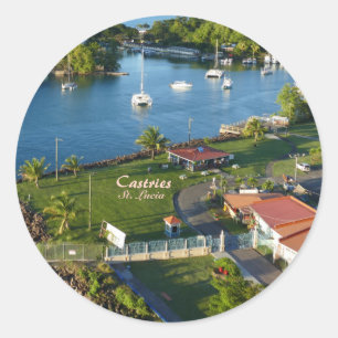 Sticker Rond Castries Sainte-Lucie