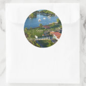 Sticker Rond Castries Sainte-Lucie Caraïbes (Sac)