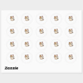 Sticker Rond Cat (Feuille)