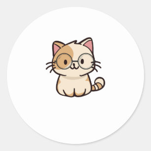 Sticker Rond Cat