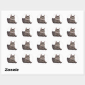 Sticker Rond Cat (Feuille)
