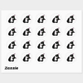 Sticker Rond Cat (Feuille)