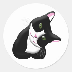 Sticker Rond Cat