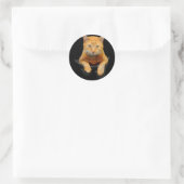 Sticker Rond Cat Animaux Creative Chat Motif Sac Chat (Sac)