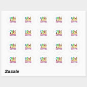 Sticker Rond Cat Art Chats Livres Café (Feuille)