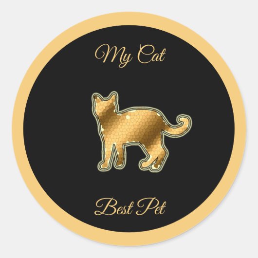Sticker Rond Cat Best Pet (Devant)