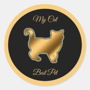 Sticker Rond Cat Best Pet