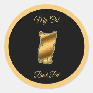 Sticker Rond Cat Best Pet