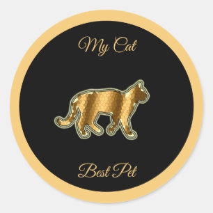 Sticker Rond Cat Best Pet