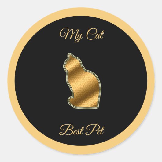 Sticker Rond Cat Best Pet (Devant)
