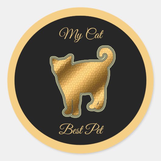 Sticker Rond Cat Best Pet (Devant)