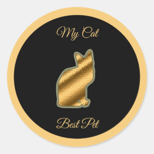 Sticker Rond Cat Best Pet