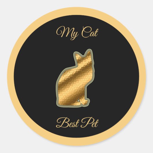 Sticker Rond Cat Best Pet (Devant)