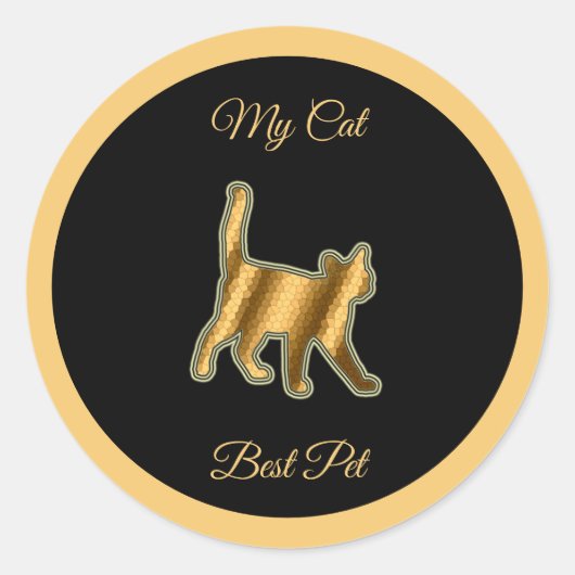 Sticker Rond Cat Best Pet (Devant)